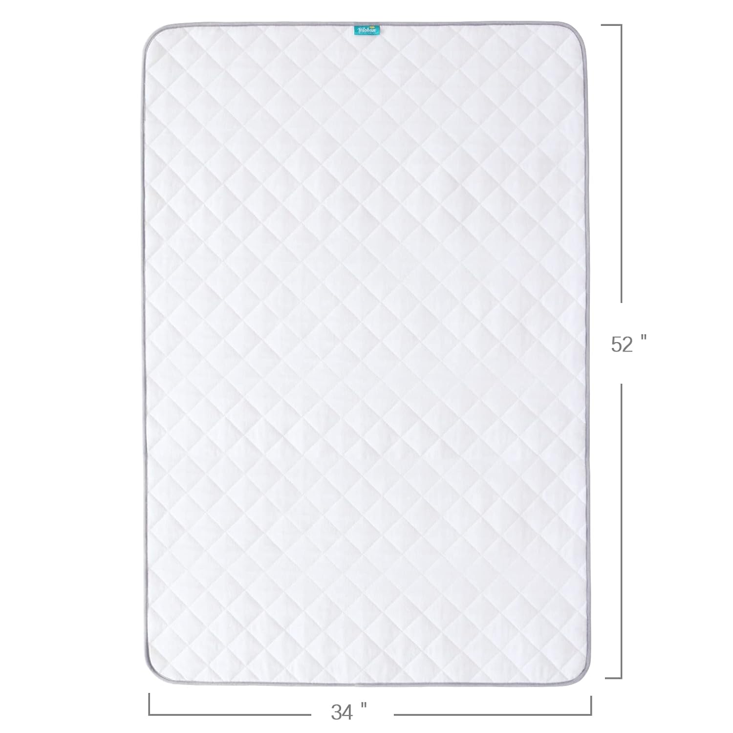 Waterproof Crib Mattress Protector 34" x 52", Non-Slip & Sturdy Mattress Pad, 4 Layers Incontinence