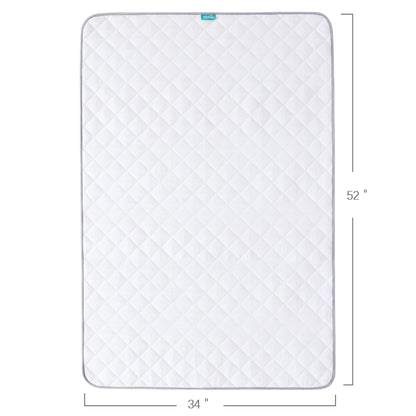 Waterproof Crib Mattress Protector 34" x 52", Non-Slip & Sturdy Mattress Pad, 4 Layers Incontinence