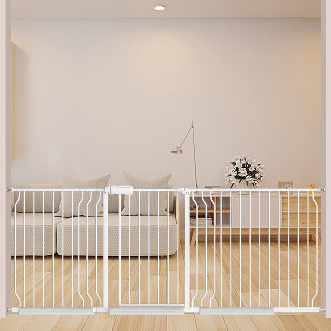 TSAYAWA Baby Gate Extra Wide Fits 71.5-85.8 inch Wide Opening - Dog Pet Gates for Doorways Stairs