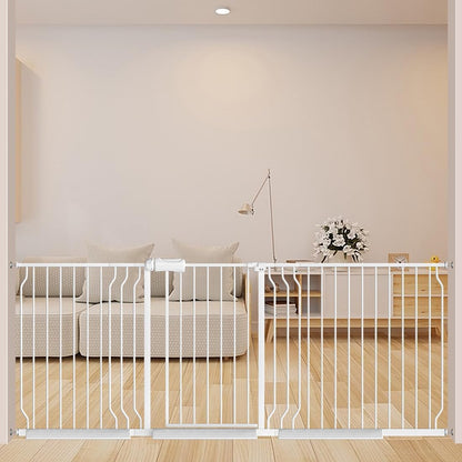 TSAYAWA Baby Gate Extra Wide Fits 71.5-85.8 inch Wide Opening - Dog Pet Gates for Doorways Stairs
