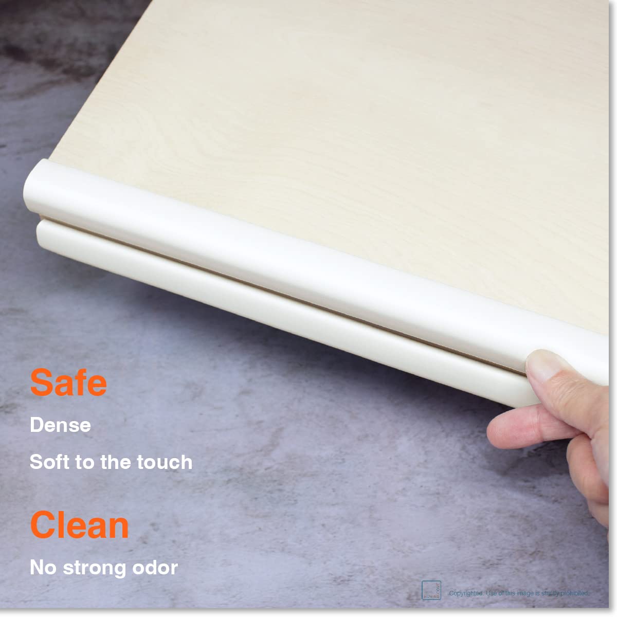 Roving Cove Slim-Fit Edge Protector for Baby Proofing (9ft Small Edge Only), Soft Rubber Foam