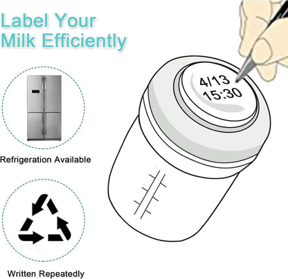 COMI Wide Neck Glass Breastmilk Collection n Storage Bottle, 6oz with Screw Ring Sealing Disk;