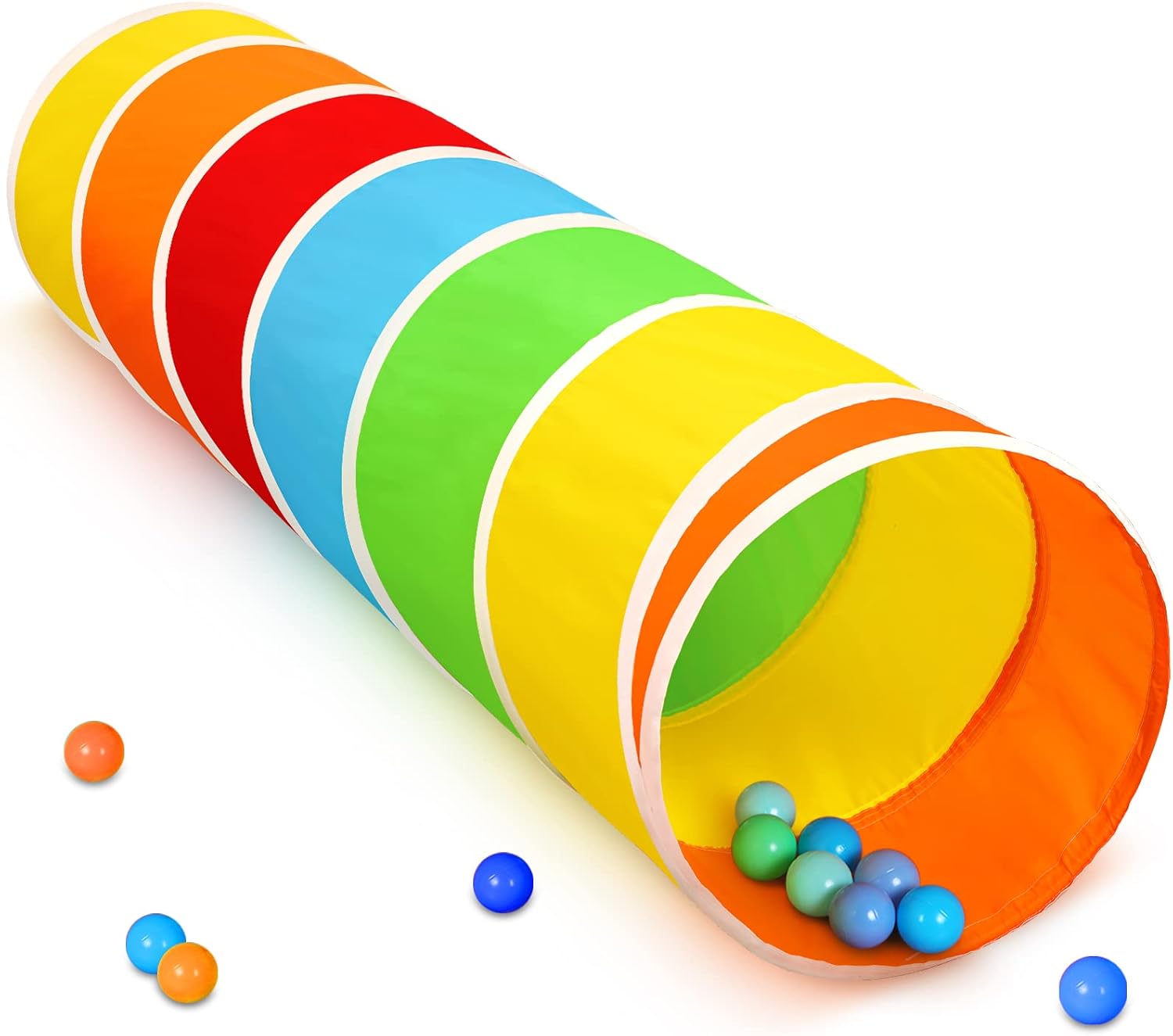 Kids Play Tunnel Tent for Toddlers, Colorful Pop Up Crawl Tunnel Toy for Baby or Pet with