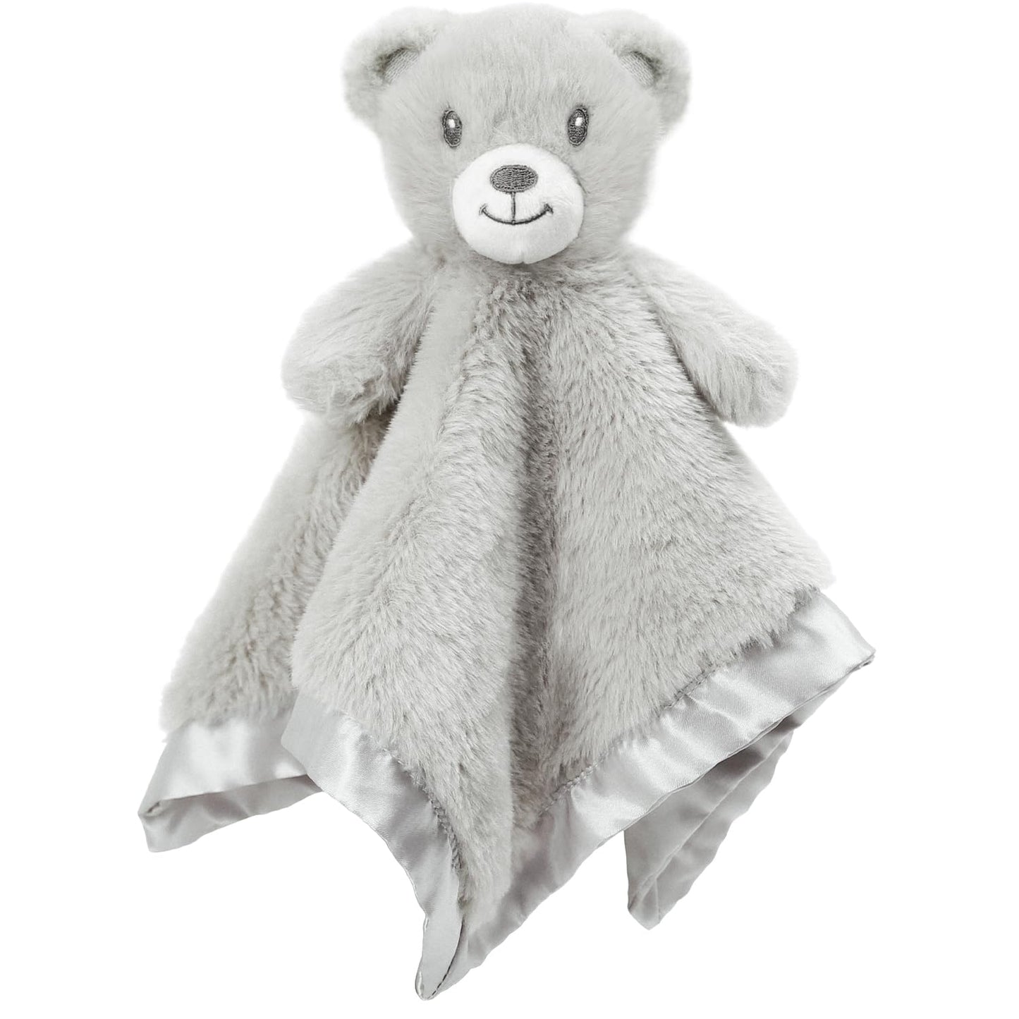 Bear Security Blanket Soft Minky Baby Lovey Animal Plush Blanket Unisex Lovie Gift for Toddler