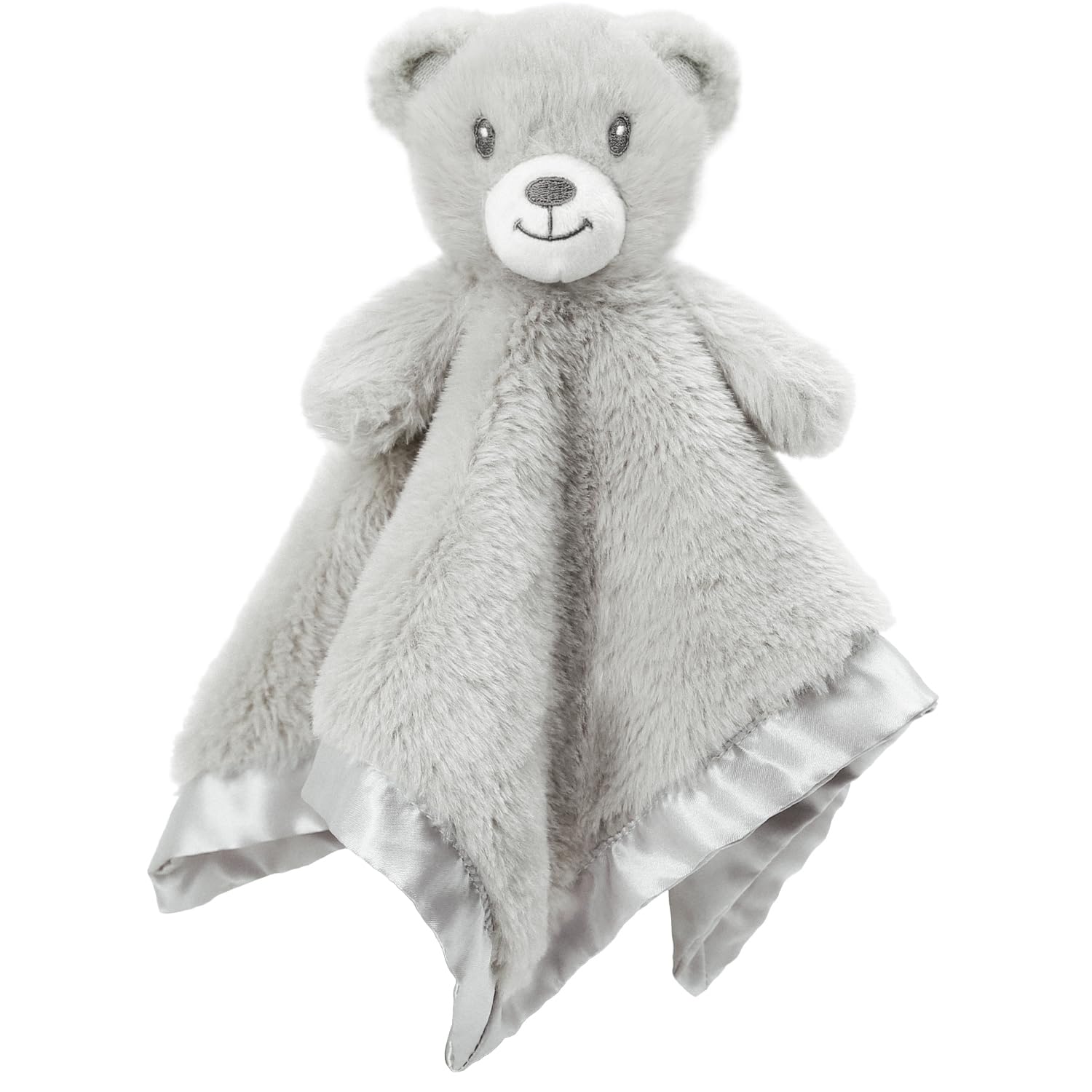 Bear Security Blanket Soft Minky Baby Lovey Animal Plush Blanket Unisex Lovie Gift for Toddler