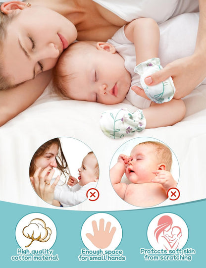 Cute Baby Mittens Newborn, No Scratch Baby Boy Mittens, Baby Girl Hat Gloves for Toddlers, Infant