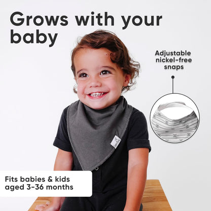 Copper Pearl 6 Pack Soft Cotton Baby Bibs for Drooling and Teething, Absorbent Drool Bibs for Baby