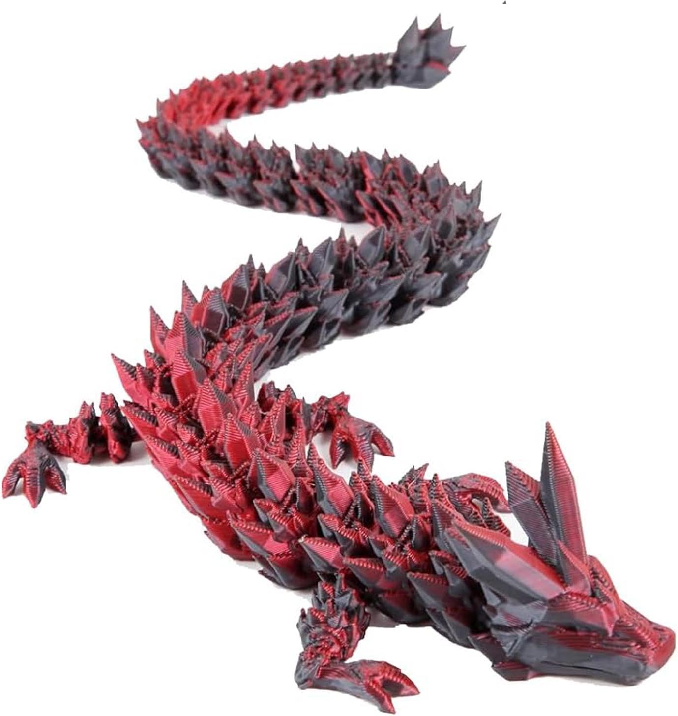 12inch 3D Printed Dragon Egg,Mystery Crystal Dragon Fidget Toys,Articulated Dragon,Home Desk Decor