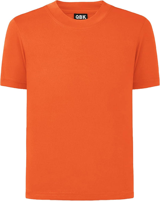 QBK 2T to Youth Neon Shirt Kids UPF 50+ Dry Fit Athletic Short Sleeve Rash Guard T Shirts for Boys