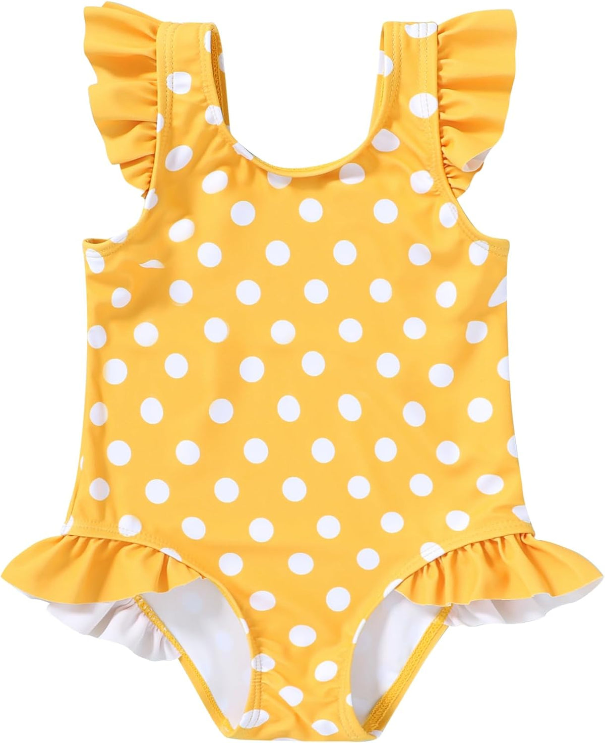 Tiny Cutey Toddler Girl Swimsuit Ruffled Stripe Sleeveless Swimwear One-Piece Baby Girl Bathing