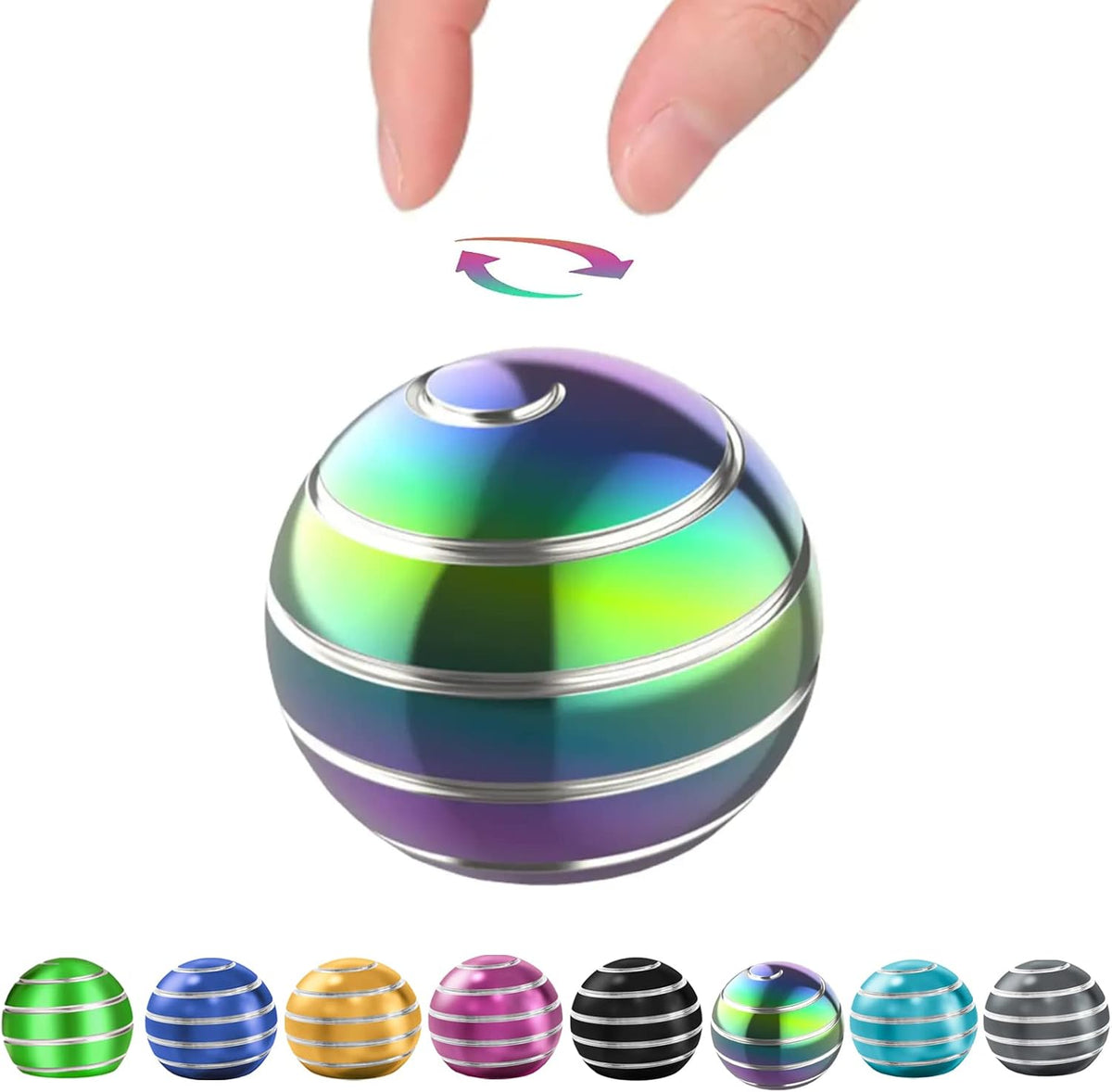 Fidget Toys for Adults Kids, 1.77" Kinetic Spinning Desk Toys for Office for Adults, Kinetic Fidget
