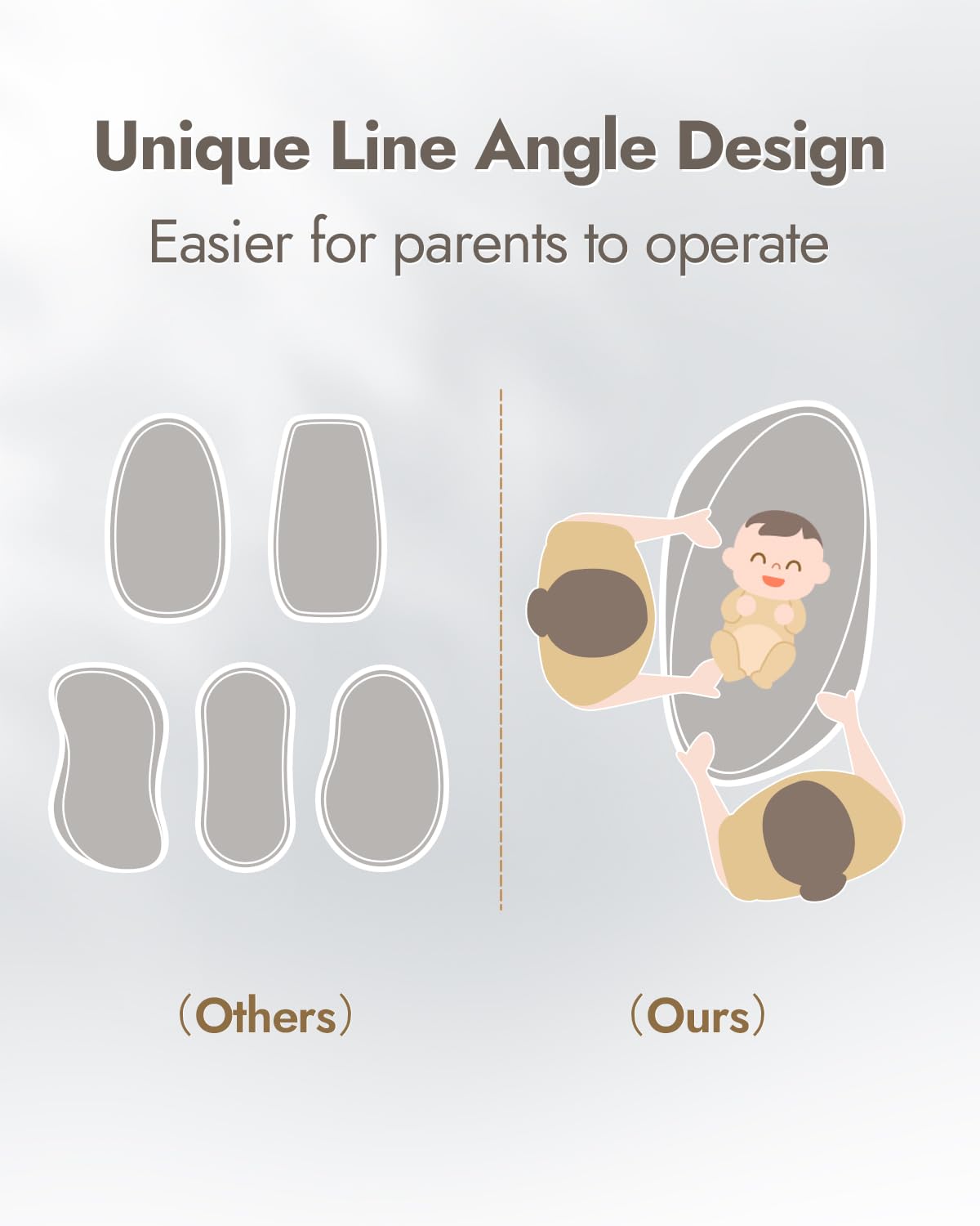 Papablic Baby Changing Pad, Waterproof & Non-Slip, Includes Washable Cover, Safety Strap for
