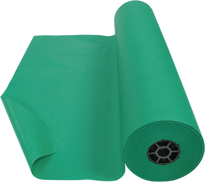 Colorations Dual Surface Paper Roll, Bright Green, 36" x 1000', Textured Paper, Classroom Craft &