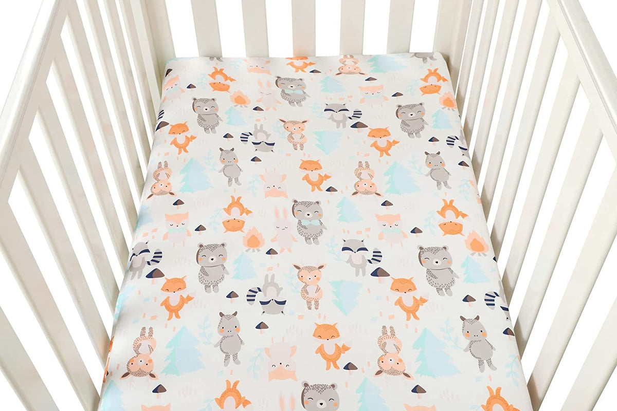 Pack n Play Sheet Stretchy Fitted Portable Mini Crib Sheets Set 3 Pack,Playard Sheets Convertible