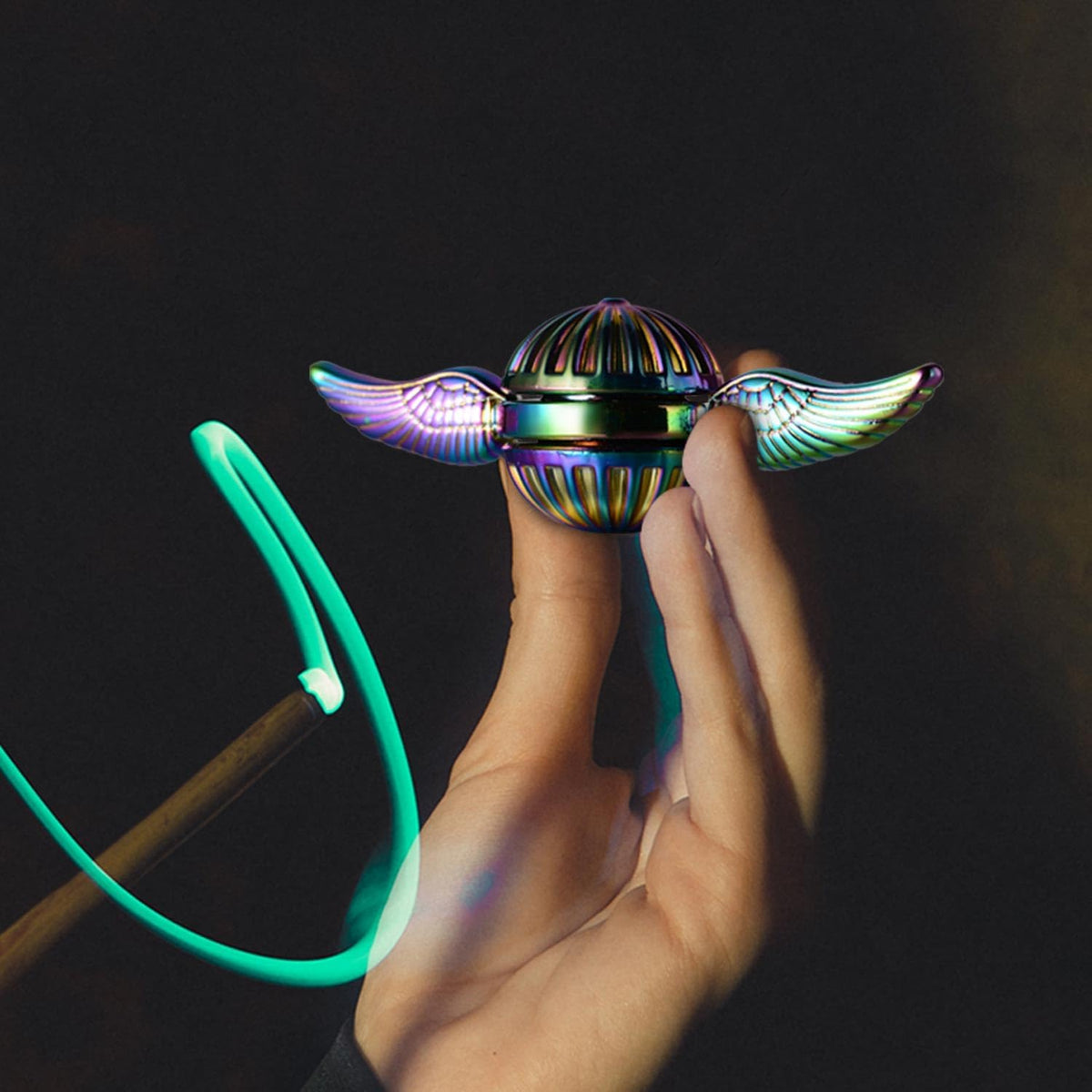 Solid Metal Sphere Fidget Spinner Iridescent Sensory Hand Finger Spinning Toy ADD ADHD Stress