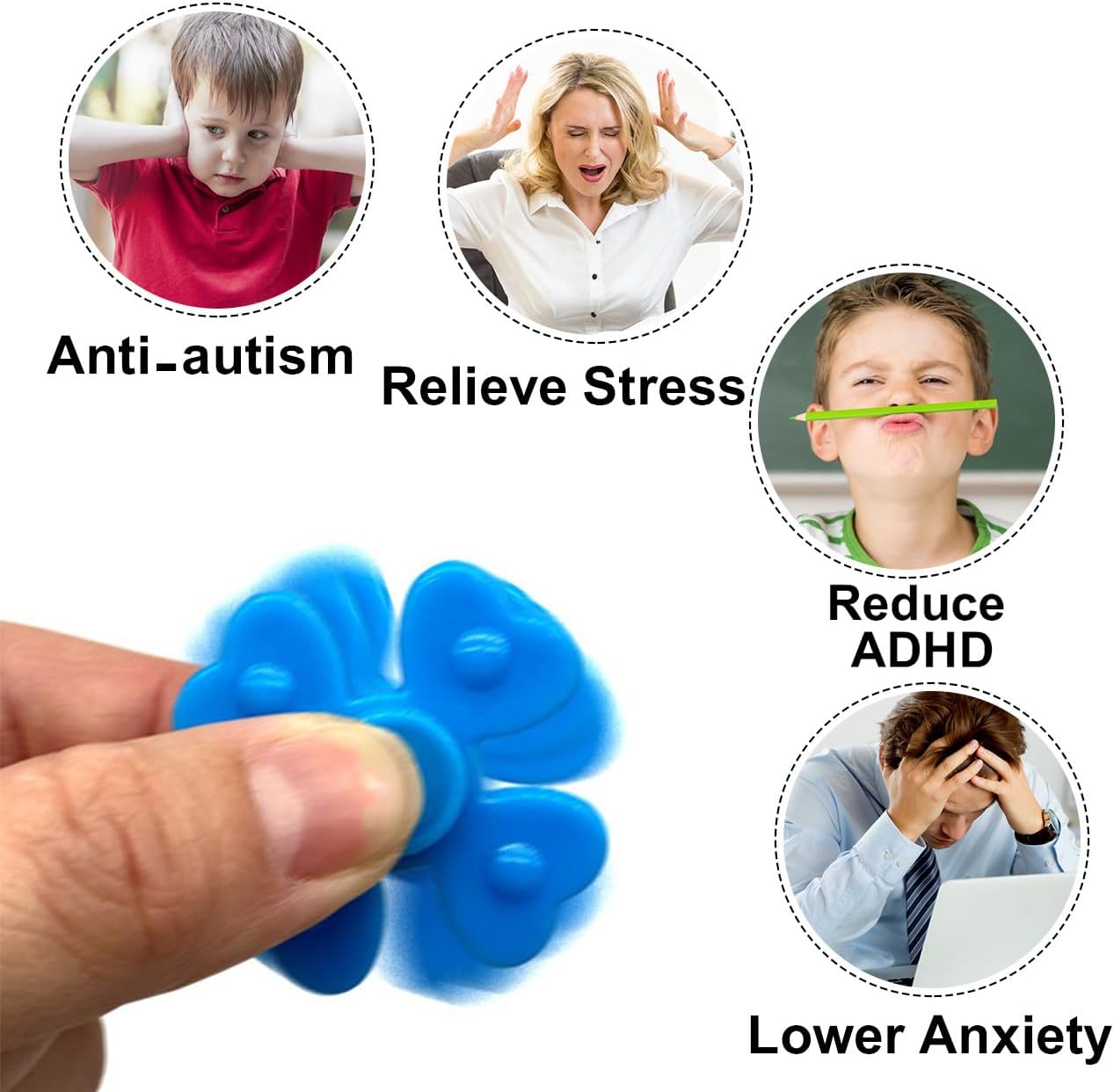 50 Pack Mini Fidget Spinner Toys,Stress Relief Sensory Toys,Birthday Gifts Party Favors for Kids