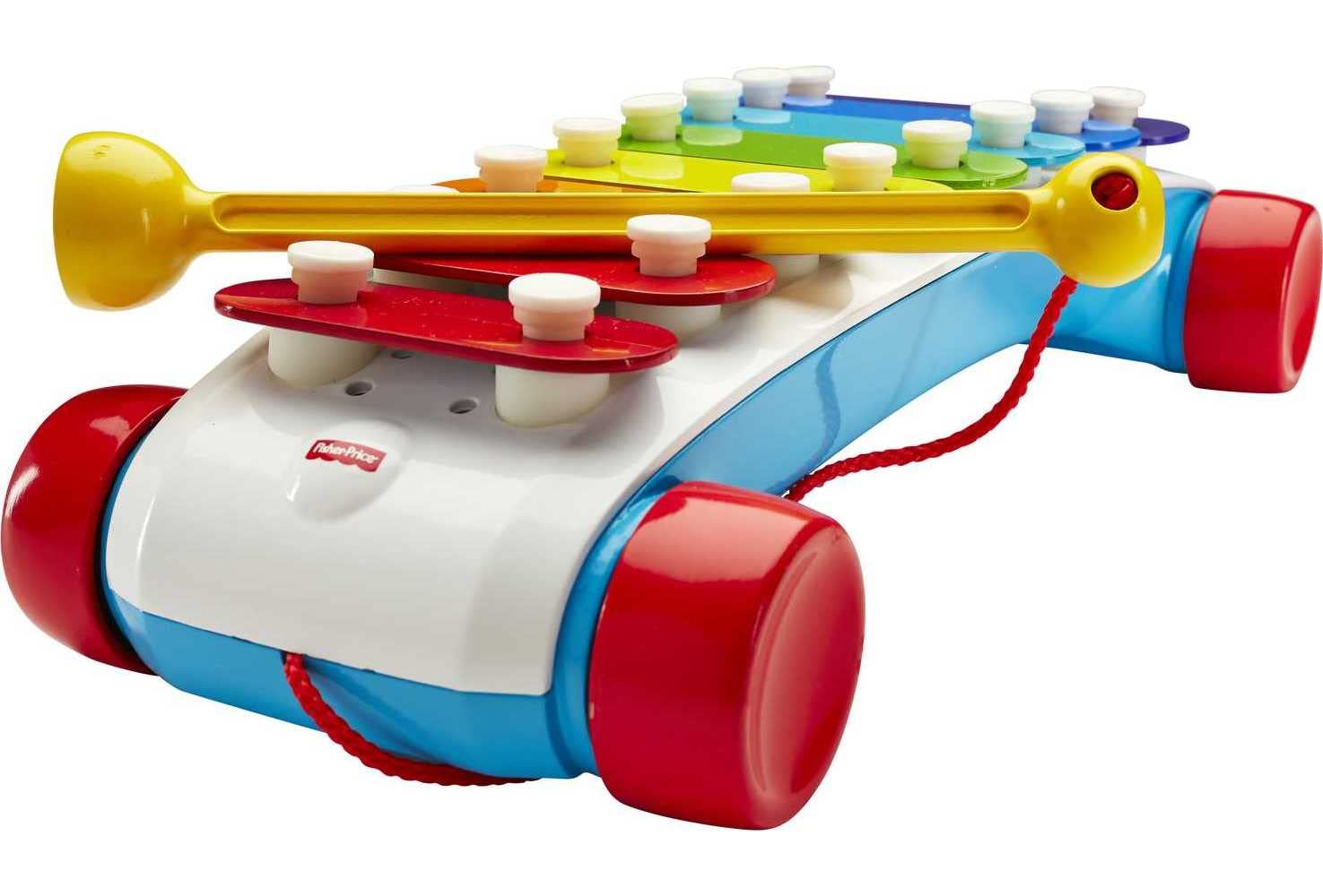 Fisher-Price Toddler Pull Toy, Classic Xylophone Pretend Musical Instrument with Mallet for