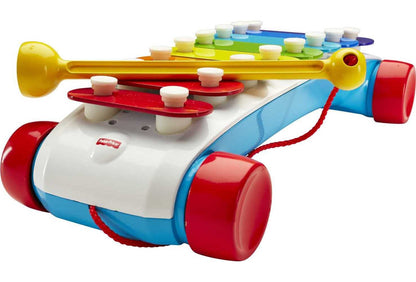 Fisher-Price Toddler Pull Toy, Classic Xylophone Pretend Musical Instrument with Mallet for