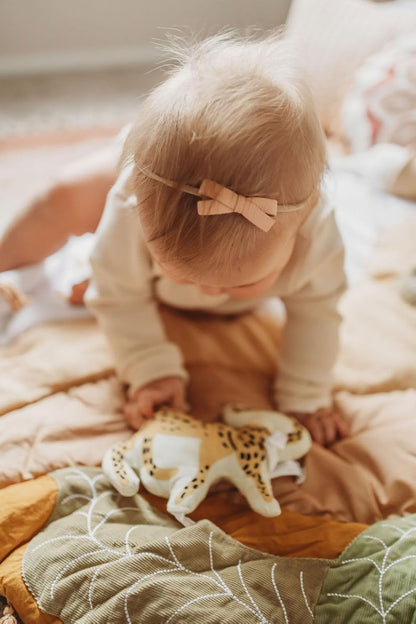 Crane Baby Activity Mat with Interactive Toys, Safari Zoo Themed Tummy Time Floor Mat, 36x36
