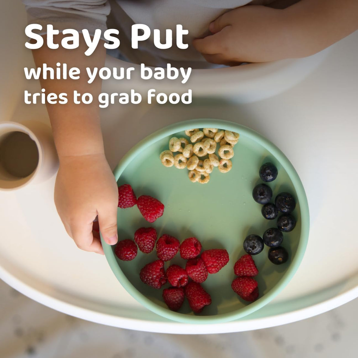 Solid Plate, Weighted Baby Toddler Plate, Silicone Plates for Baby, No-Division Kid Plates