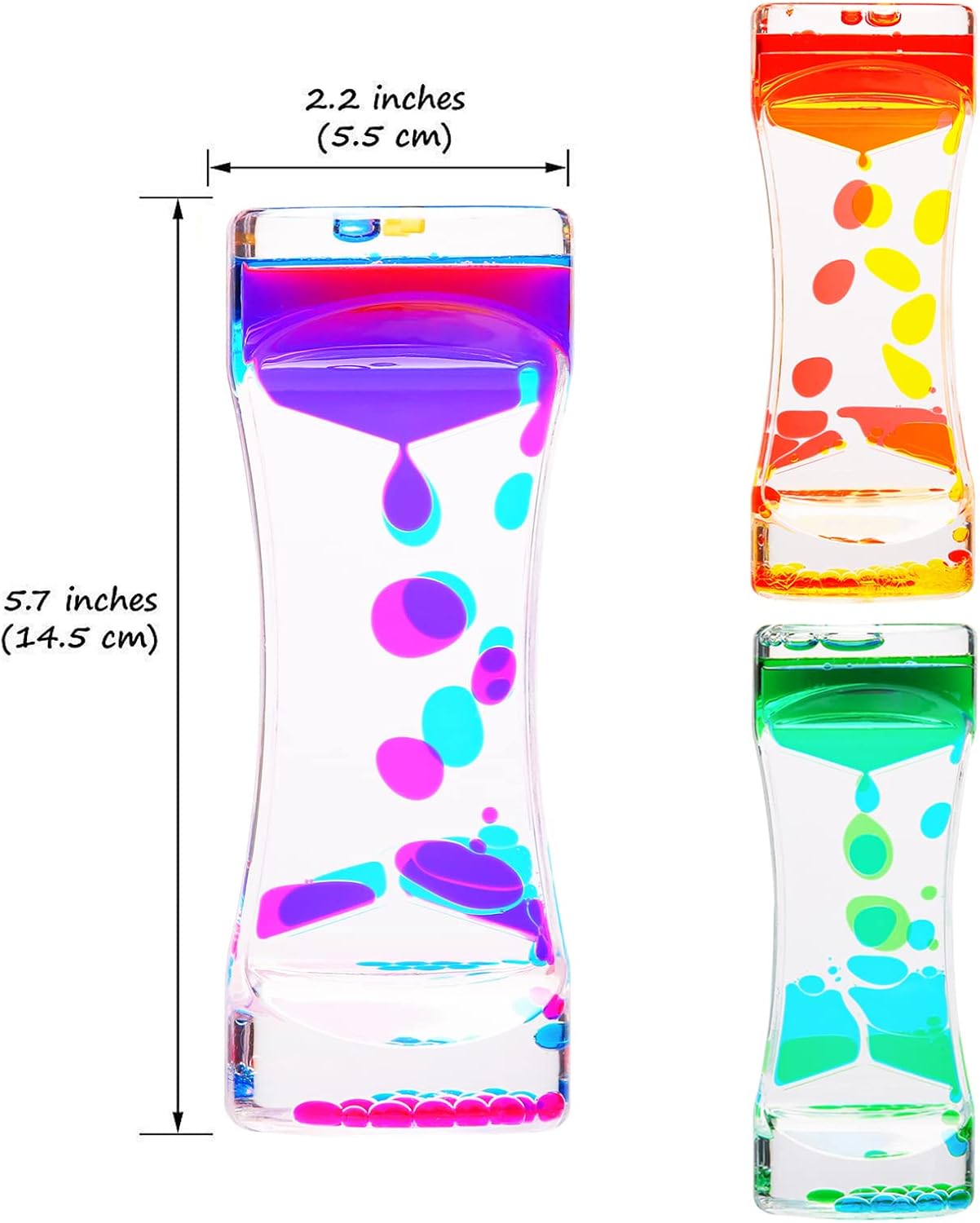 Liquid Motion Bubbler,CAILINK 3 Pack Kids and Adults Relax Sensory Toys,Stress Relief Fidget Water