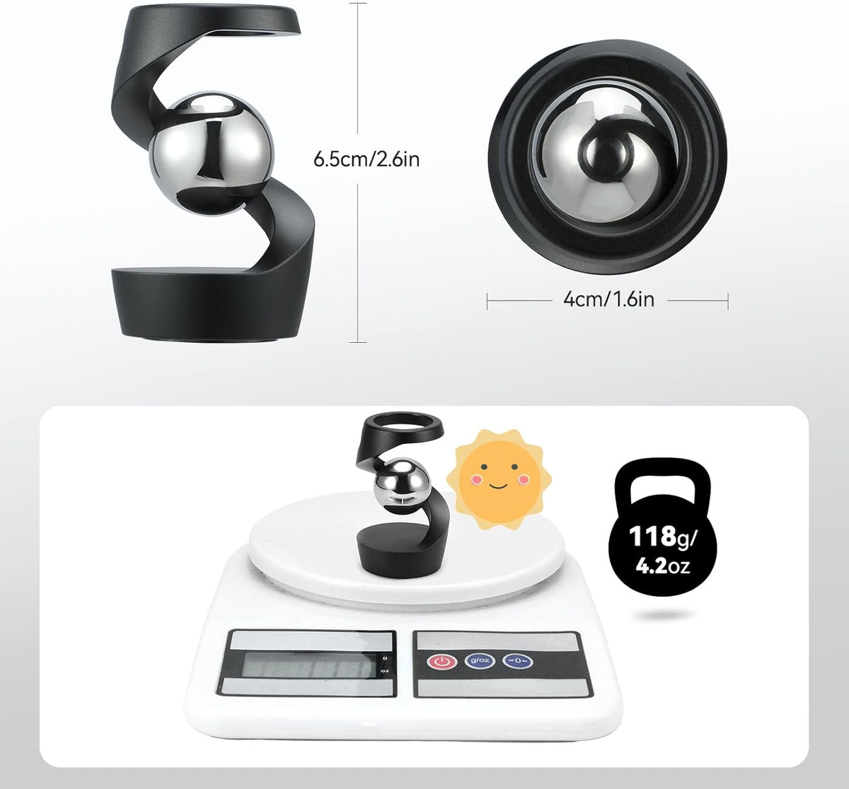 Kinetic Optical Illusion Toys, Kinetic Desktop Fidget Spinner Toys, Cool Gadget Desk Toy Fidget