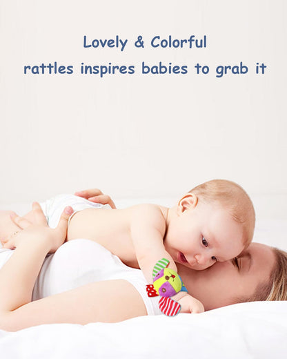 Soft Baby Rattle Toys Foot Finder Socks Wrists Rattles, Ankle Leg Hand Arm Bracelet Activity