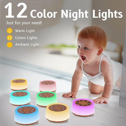 ColorsNoise Sound Machine and White Noise Machine with 30 Soothing Sounds with 12 Colors Baby Night