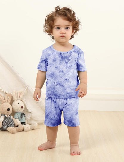 Jimonda Baby/Toddler Soft Sleepwear Short sleeve Kids Cool Pajama Outdoor 2-Piece Shirt&Shorts
