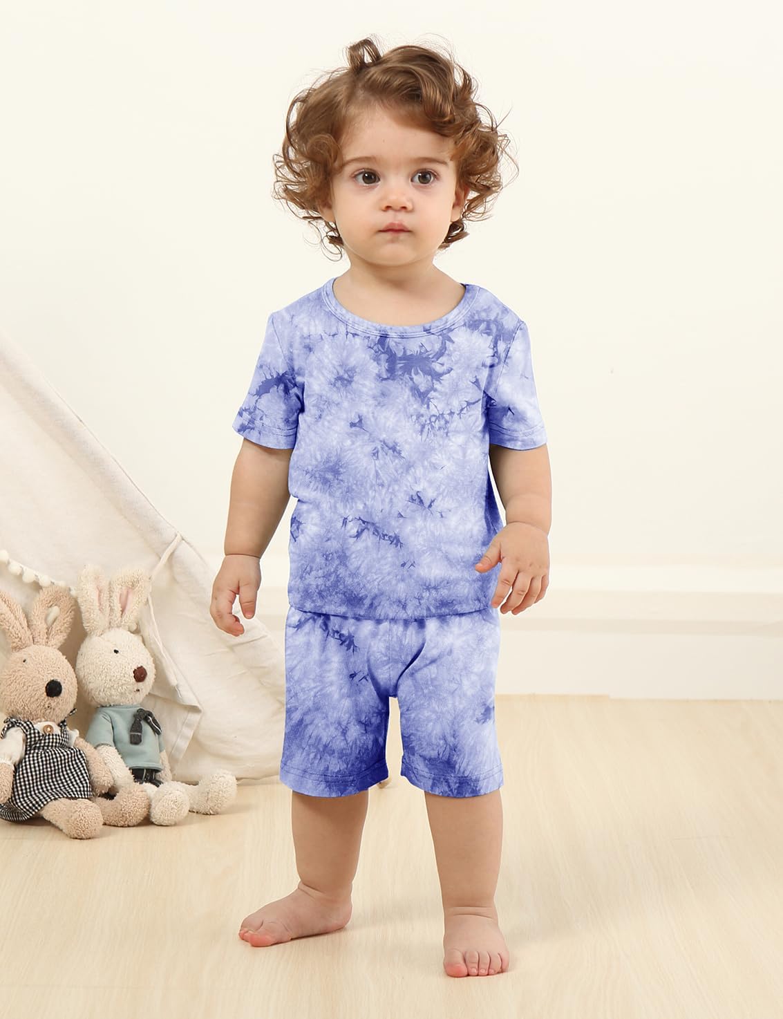 Jimonda Baby/Toddler Soft Sleepwear Short sleeve Kids Cool Pajama Outdoor 2-Piece Shirt&Shorts