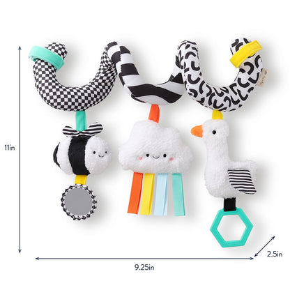 Itzy Ritzy Spiral Car Seat & Stroller Activity Toy - Stroller & Car Seat Toys for Ages 0 Months and