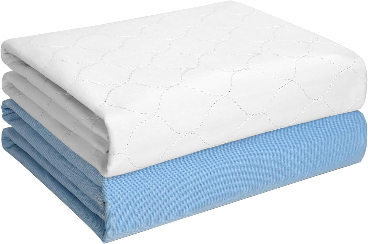 Heavy Absorbency Bed Pad, Washable and Reusable Incontinence Bed Underpads, 34"X52" (2 Pack)