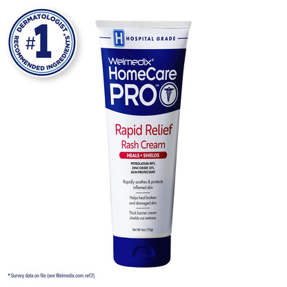 HomeCare PRO Rapid Relief Adult Diaper Rash Cream – Extra Thick, Moisturizing Barrier Cream for
