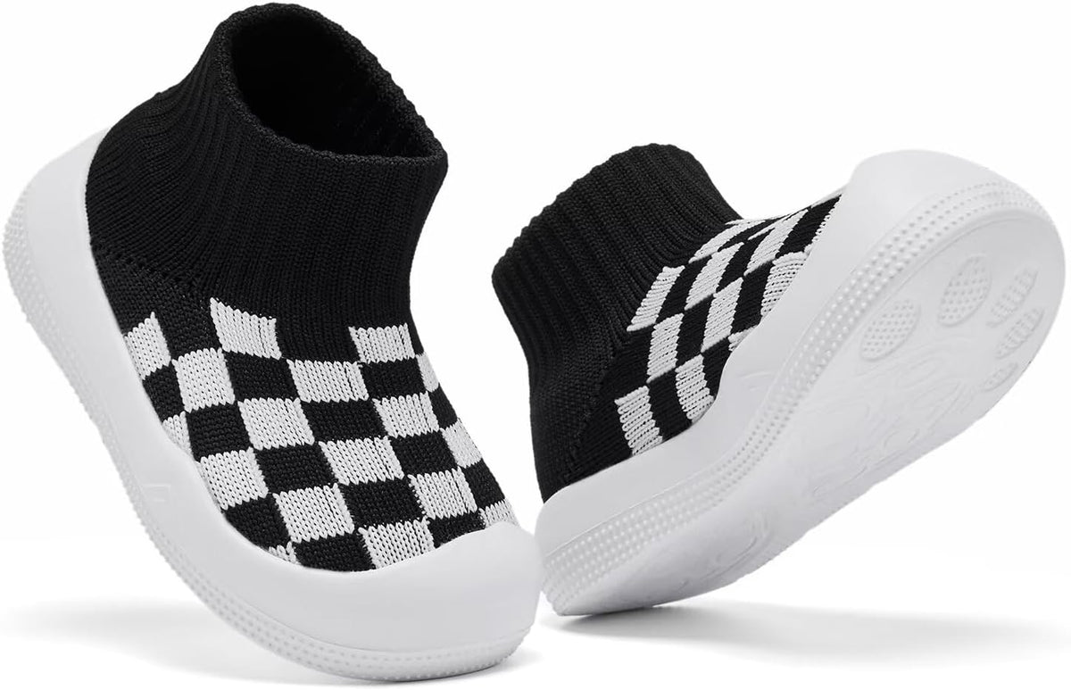 Eashi Baby Boy Girl Non-Skid Indoor Infant Walking Shoes Breathable Warm Elastic Sock Shoes with