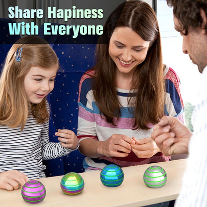 Luminous Desk Spinning Toys for Kids Adults, Metal Optical Illusion Fidget Spinner, Glow in The
