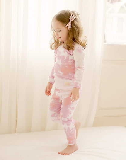 VAENAIT BABY 12M-12Y Toddler Kids Boys Girls 100% Cotton Marbling Tiedye Sung Fit Sleepwear Pajamas