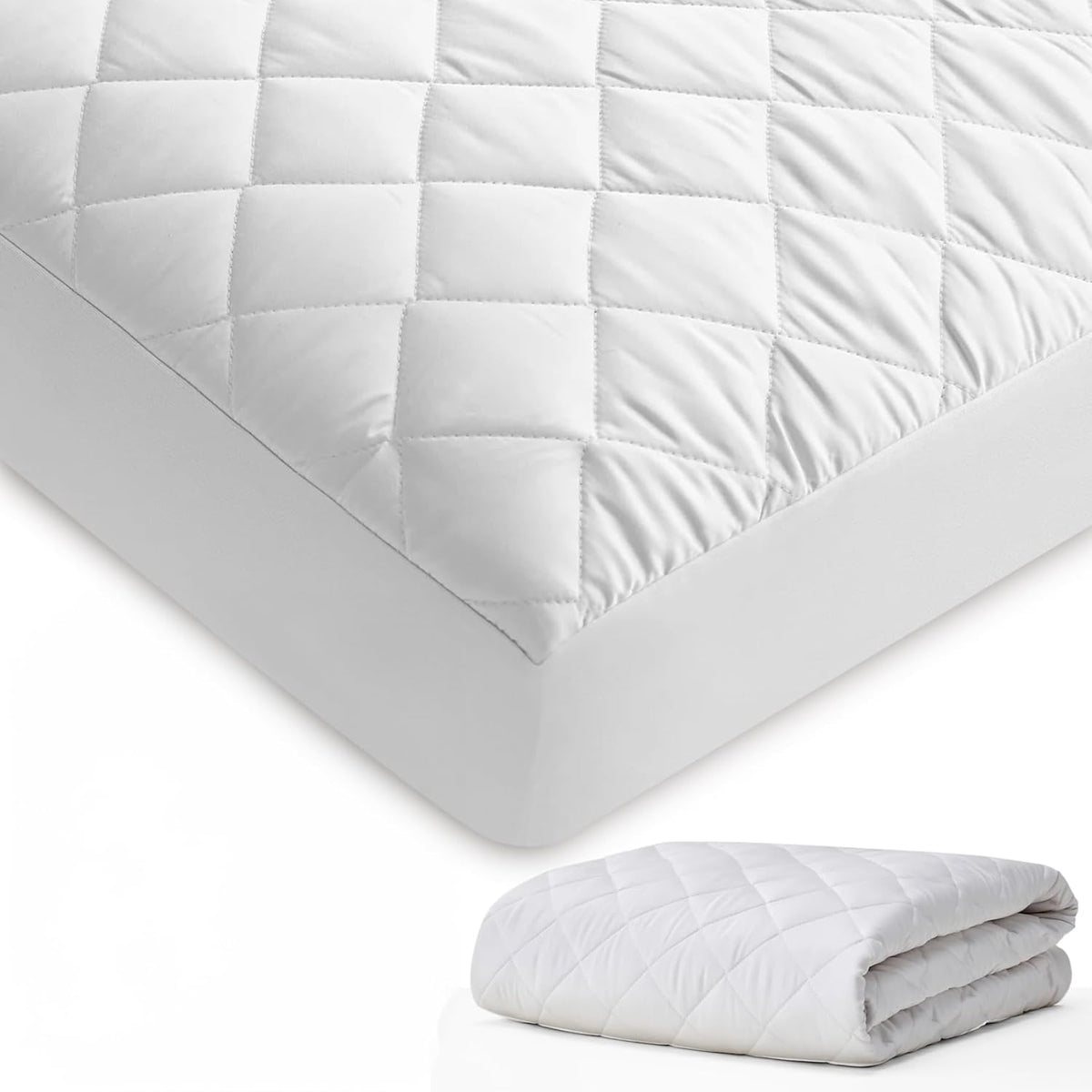 Generic GOTS Certified Organic Cotton Waterproof Crib Mattress Protector, 52”L x 28”W x 9”H, Cream