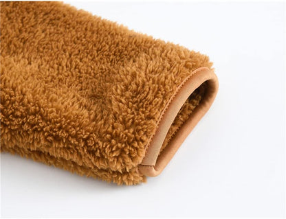 AIWUHE Toddler Boys Girls Hooded Jacket Fleece Hoodie Winter Warm Solid Color Teddy Coat Zip-up