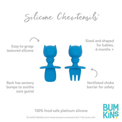 Bumkins Baby Utensils Set, Chewtensils Silicone Spoons for Dipping, Self-Feeding, Baby Led Weaning