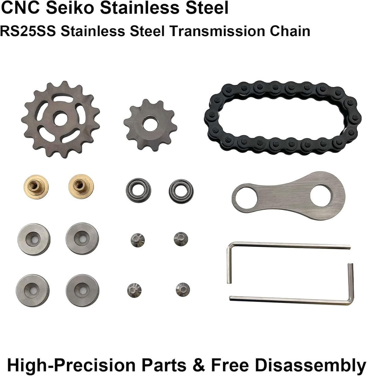 Chain Gear Fidget Spinner, Metal Sprocket Chain Fidget Toy, Stress Anxiety Relief Fidget Toy, Bike