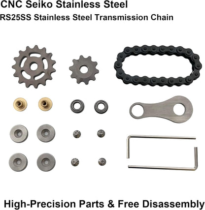 Chain Gear Fidget Spinner, Metal Sprocket Chain Fidget Toy, Stress Anxiety Relief Fidget Toy, Bike