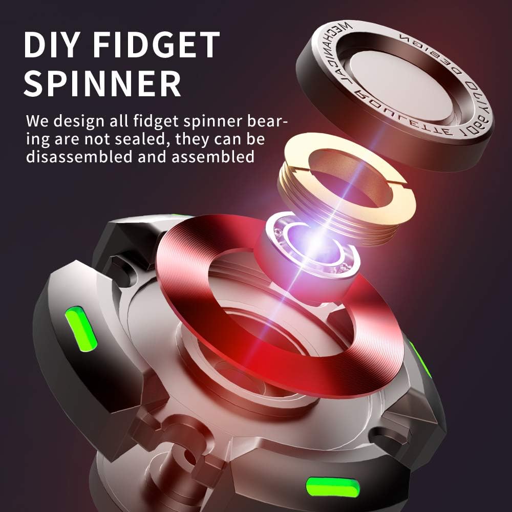 Fidget Spinners for Adults and Kids, Stress Anxiety ADHD Relief Figets Toy, Metal Finger Hand