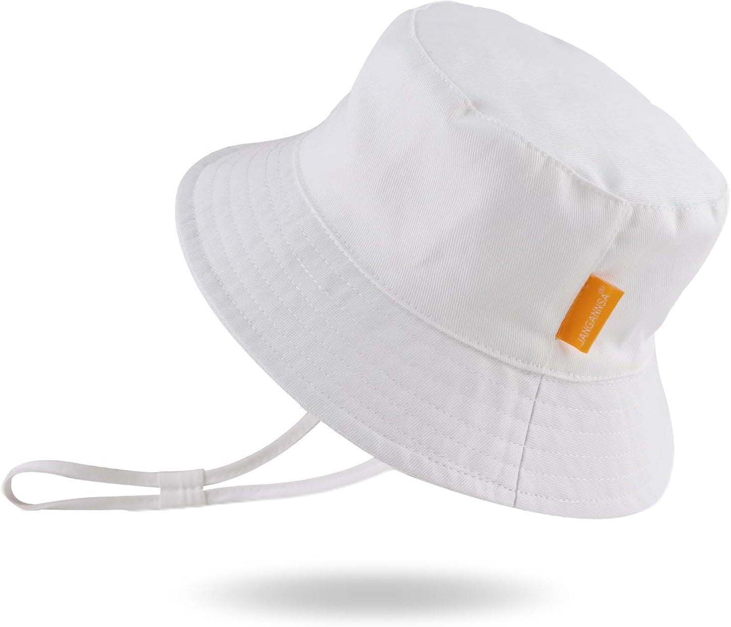 JANGANNSA Cotton Baby Sun Hat Infant Toddler Boys Girls Bucket Hats Summer Sun Protection Kids