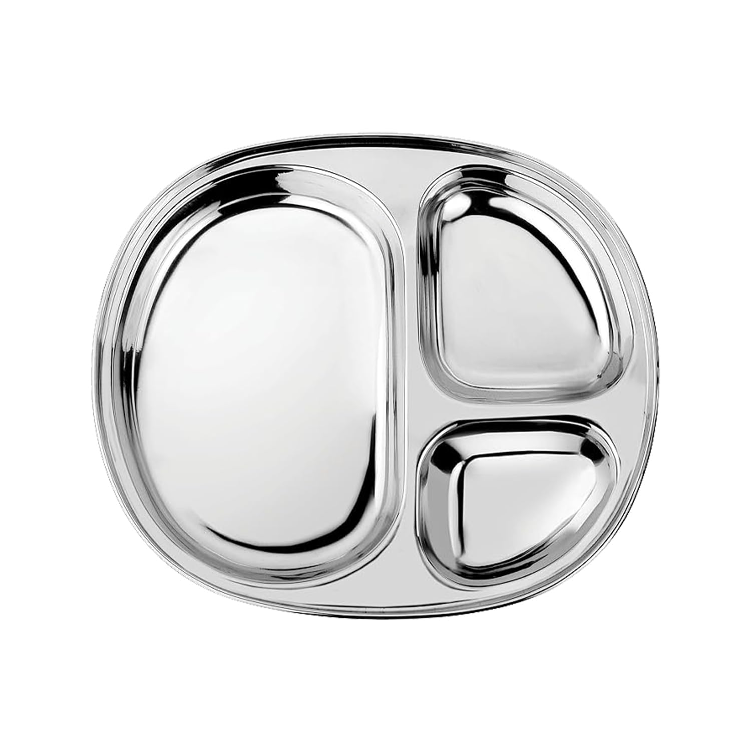 Ahimsa Stainless Steel Kids Plates - Divided Toddler Plates, Pediatrician Designed, Non Toxic