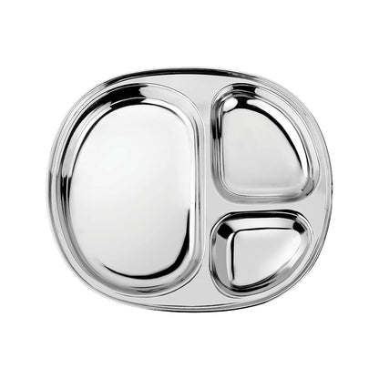 Ahimsa Stainless Steel Kids Plates - Divided Toddler Plates, Pediatrician Designed, Non Toxic