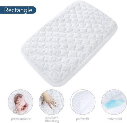 Bassinet Mattress Pad Cover 32" x 18"- Fit for Arms Reach Clear-Vue,Cambria, RONBEI, Chicco LullaGo
