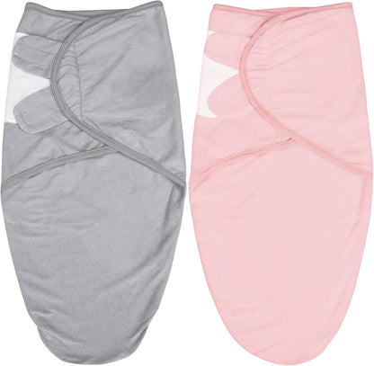 Biloban Baby Swaddles 0-3 Months for Girls, Cotton Swaddle Blanket, Newborn Essentials, Grey &