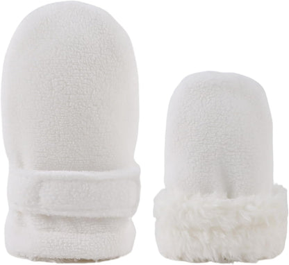 Zsedrut No Scratch Baby Mittens Toddler Infant Fleece Lined Gloves Winter Warm Mitten for Baby Boys