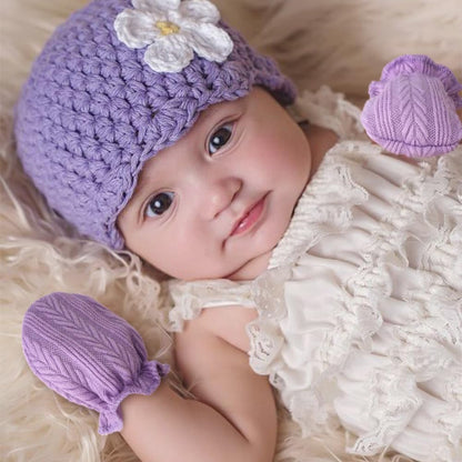 BQUBO Newborn Infant Toddler Mittens No Scratch Cotton Elastic Wrist Gloves Hypoallergenic for 0-6