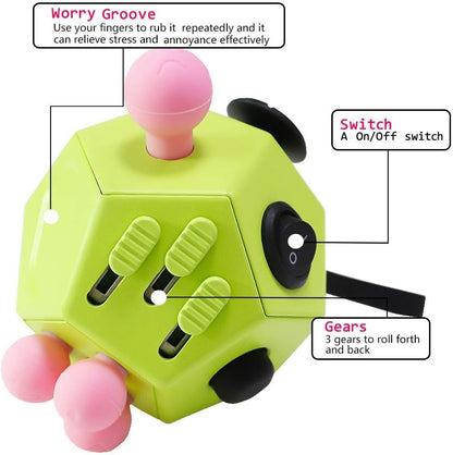 12 Sided Fidget Toys, Dodecagon Cube Toys Anti-Anxiety,Relieves Stress and Autism for